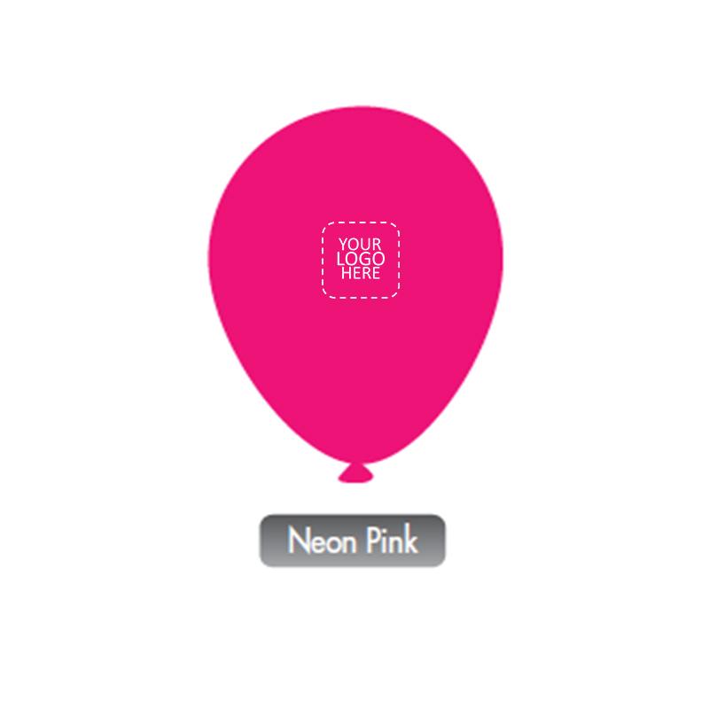 Standard Balloons - Neon Pink with Logo